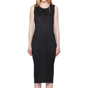 Pleats Please Issey Miyake Black Dress